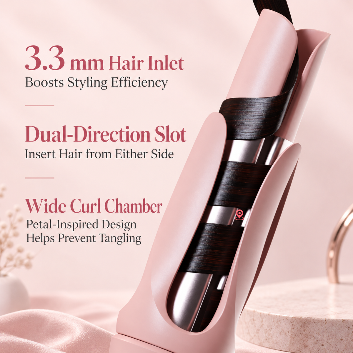 K3  Rose Automatic Curling Iron (32mm)